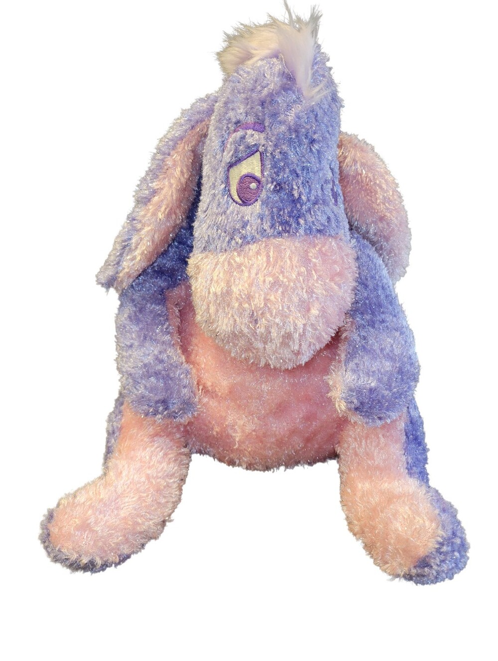 Disney Store Sugar Sweet Eeyore Pastel Lavender Pink Sparkle Like New 12"